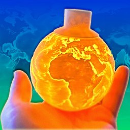 Make this 3D printed globe please